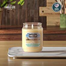 Candle-lite - Velas perfumadas de otoño, rollos de canela, tarro de 18 onzas, vertidas con orgullo en los Estados Unidos, vela de aromaterapia, una sola mecha con 110 horas de tiempo de combustión(Tiki Shores (NUEVO) 18 oz) - Multicolor - Ver 2
