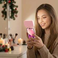 250mAh Capacity LED Selfie Light, Portable Ring Light With 3 Lighting Modes, Clip-On Supplementary Lighting For Phone, Computer, Makeup, Zoom Meetings, Live Streaming, Vlogging, Perfect Selfie And Video Calls, Ideal Christmas Gift For Photography And Videography, Also Suitable For Room Decoration, Christmas Decoration And Lighting - Square Fill Light - View 5