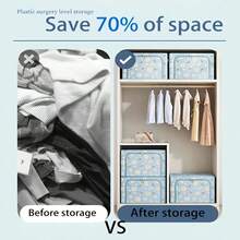 这款可折叠衣物收纳盒用途广泛,可用作置物架、每周礼物盒、收纳盒、收纳袋、彩盒、洗衣篮、毛绒玩具收纳盒,以及情人节、复活节等节日的收纳盒。大容量季节性衣物收纳袋 - 彩色 - 查看 7