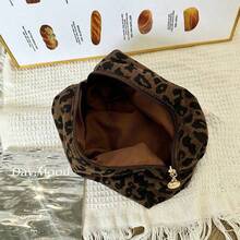 1PC Leopard Makeup Bag - Large Capacity Makeup Storage Bag With Lipstick Compartment, Fashionable Travel Essential - Leopard Print Makeup Bag - View 7
