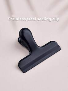 2pcs Stainless Steel Sealing Clips, Food Clips, Nordic Style Sealing Clips, Plastic Bag Airtight Food Clips, Butterfly Clips, T-Shaped Clips, Multi-Purpose Clips