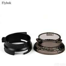 1pc Coffee Dosing Ring, Integrated Rotary Dosing Ring To Prevent Powder Splash, 54mm Fit Coffee Handle, Espresso Machine Funnel - Clear - View 2