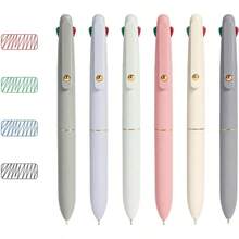 Multicolor Pens, 4 - In - 1 Colored Ballpoint Pen 0.5mm Fine Point Smooth Writing, Nurse Accessories Work, Gifts Teen, 6 - Count - 6 件莫蘭迪 - 查看 3
