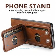 SUTENI, carcasă de telefon de lux din piele ecologică, cu suprafață netedă, cu ceară uleioasă și suport pentru carduri, pentru Galaxy S26Ultra S25Plus S24 S23 S22, pentru rude, prieteni și vârstnici unisex, cadou de sărbători