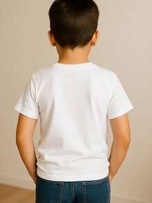 Plain T-Shirt For Boys - Children's Clothing - trắng - Xem 2