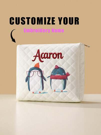 New Make-Up Bag, Custom Photo Make-Up Bag (Photos, Scenery, Illustrations, Name) , Can Be Customized To Your Unique Design, Lightweight Zipper Make-Up Bag Is Also The Perfect Coin Purse, Pencil Case, Perfect Shopping, Date, Holiday, Travel, Festival, Party Or As A Gift, Cosmetic Bag Shop Back To School