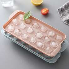 1pc Whiskey Ice Cube Mold, Round Ice Ball Maker, Cocktail And Bourbon Whiskey Ice Cube Tray, Kitchen Accessories - Multicolor - View 7