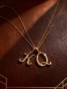 2 件情侣/姐妹配套电镀不锈钢链配铜锆石锁和钥匙吊坠项链套装，优雅珠宝礼物，适合情人节或日常佩戴（不含盒子）、妈妈、母亲、母亲节、礼物 - 金色 - 查看 10