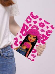 1 pieza Muñeca de dibujos animados rosa, Funda protectora de tableta con diseño de estampado de labios, compatible con iPad 10.2 pulgadas, iPad Pro 2021/2020/iPad (A16) 11 pulgadas 11a generación 2025/10a generación, Galaxy Tab A8 10.5 pulgadas 2022, Matepad 10.4/Tab, anti-caída, con ranura para lápiz, compatible con suspender/activar, mejor regalo para jugadores de tableta