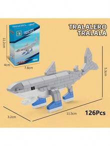 New Italian Brainrot Animals Tralalero Tralala Building Blocks Tralalelo Tralala SharkBricks Tralala Figures Bricks Toy Decorations Gift - Multicolor - View 13