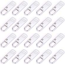 XINYUICEAN Reemplazo de Tirador de Cremallera para Chaquetas, 20 Piezas Repuestos de Cremallera Abrigos Equipaje Maletas, Repuestos para Zipers Herramienta de Agarre de Repuesto Spare Zipper (Plateado) - Negro - Ver 9