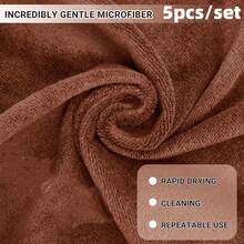 5/10 Packs Of Luxurious Soft Touch Quick-Dry Microfiber Face Cloths - Hypoallergenic, Preservative-Free, Reusable Makeup Remover Cloths For All Skin Types - Wine Red, Gentle And Effective Facial Washing Experience - Multicolor - View 8