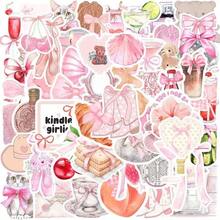 pegatinas estticas, paquete de pegatinas para coqueta, pegatinas de lazo rosa, botellas de agua para laptop, lbumes de recortes, calcomanas de bola de discoteca - Pegatinas estéticas - Ver 1