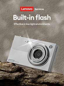 Lenovo 联想 XJ22 CCD 数码相机，1000mAh 电池，16 倍光学变焦，高清拍摄，支持 32GB 存储卡，自动对焦，入门级照片和视频相机，便携式相机，时尚相机，适用于旅行、街拍、家庭、圣诞节、生日派对等各种摄影场景，是送给家人的理想礼物。 - 銀色 - 查看 5