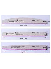 3pcs Korean Style Nail Files, Diamond Shaped, Straight Grinding Sticks, Coarse Grit Manicure Tools, Durable & Portable, Shaping & Polishing, Essential For Nail Salons And Home Use - Multicolor - View 5