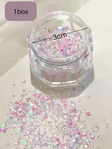 1/2 Box Flashing Sequins Nail Art Supplies, Mixed Thin Glitter Decorations, Trending Nail Jewelry, Nail DIY Shiny Decor Accessories Set, Nail Art Decoration Materials For Daily Nail Decoration - Multicolor - View 4