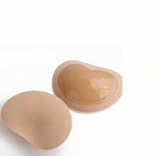 2pcs/set Invisible Bra Pads, Silicone & Sponge Bikini Enhancer With Self Adhesive For Swimsuits And Underwear - Apricot - View 9