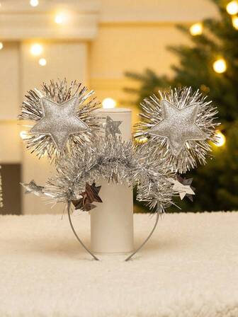 The Five-Pointed Star New Year And Christmas Hairband Is Suitable For Family Members, Girlfriends, Teachers And Other Gatherings, Dates And Parties To Wear, Hair Hoop