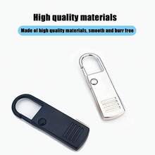 XINYUICEAN Reemplazo de Tirador de Cremallera para Chaquetas, 20 Piezas Repuestos de Cremallera Abrigos Equipaje Maletas, Repuestos para Zipers Herramienta de Agarre de Repuesto Spare Zipper (Plateado) - Negro - Ver 5