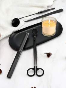 Stainless Steel Candle Snuffer, Wick Trimmer, Wick Holder And Tray, Home Use - Multicolor - View 5