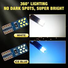 TOAUTO 10PCS T10 W5W LED Canbus 2016 16SMD No Error 194 168 T10 LED Car Interior Instrument Light Bulb Lamp 12v Universal White Ice-Blue