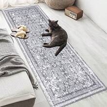 Hallway Runner Rug Vintage Shaggy Soft Laundry Rug 2' X 6' Non Slip Boho Entryway Runner Mat Grey Washable Farmhouse Kitchen Area Carpet Runner For Bathroom Entryway And Bedroom - 灰色 - 查看 6