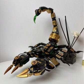 540pcs/500pcs/340pcs Scorpion Building Block Set, Mechanical Animal Model, Cool Design With Realistic Details, High-Quality Durable ABS Material, With Base Stand, Perfect Gift For Family And Boyfriend, Birthday, Christmas, New Year, Valentine's Day