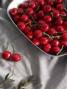 20 piezas de cerezas artificiales, cerezas falsas, modelo de fruta de cereza de espuma, fruta artificial, decoración del Día de San Valentín, comida falsa, cereza artificial de espuma, decoración de fruta artificial de cereza falsa, modelo de fruta de cereza artificial de 30/50/100 piezas, accesorios de fotografía, regalo decorativo, regalo de cumpleaños, decoración de fiesta, decoración del hogar, regalo de Navidad, regalo del Día de San Valentín, regalo de Año Nuevo - Multicolor - Ver 3