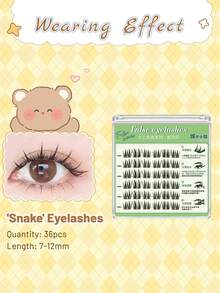 36 PCS False Eyelashes, With Lengths Ranging From 7 To 12 Mm - The False Eyelashes Are Distributed In A Segmented Density Pattern. The Front Part Is Thicker, The Middle Part Is Natural, And The Rear Part Is Elongated, Creating A Mysterious Gaze. Suitable For Parties, Banquets, Business Occasions, Etc., It Boosts Confidence And Presence. The Unique Packaging Makes It An Excellent Gift Option - Olive Green - View 8