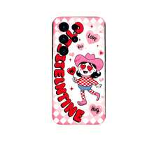 1PC Phone Case ,  Valentine Heart Cowgirl Checkered Love , Stylish Phone Case, Phone Decoration, All-around Lens Protection, Creative Small Gift, Funny Gift for Boys and Girls - Negro - Ver 7