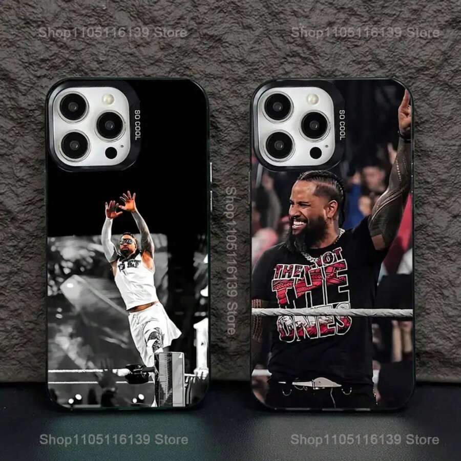 Funda de teléfono J-Jey Uso YEET para 17,16,15,14,13,12,11,Pro,Max,Plus, cubierta mate negra a prueba de golpes - z4 - Ver 1