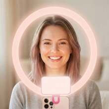 250mAh Luz de Selfie LED, Luz LED Portátil, Anillo de Luz, Luz de Relleno con Clip, 3 Modos de Iluminación, Luz de Selfie para Teléfono, Luz de Espejo de Maquillaje, Adecuada para Teléfonos y Computadoras, para Maquillaje, Reuniones de Zoom, Transmisión en Vivo, Vlogging, Selfie y Videollamadas Perfectas, Fotografía, Regalo de Navidad, Decoración de Habitación