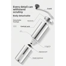 1pc Stainless Steel Manual Coffee Grinder, Portable Fine Grinding, Suitable For Pour Over, Home/Outdoor/Travel Use - Multicolor - View 6