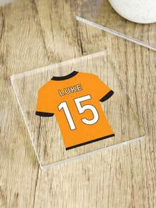 Customized Personalized Football Jersey Coasters, Custom Acrylic Jersey Coasters, Fan Gifts, Birthday Gifts, Drink Coasters, Personalized Coasters, Father's Day Gifts, Home Gifts, Valentine's Day Gifts, Wedding Gifts, Wedding Accessories, Christmas Gifts - Multicolor - View 4