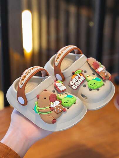 New Summer Kids Sandals, Suitable For Boys, Girls And Infants, Can Be Worn Indoor And Outdoor, Cartoon Animal Soft Bottom Breathable Slippers