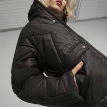 Puma Unisex Cotton-Padded Jacket, Sporty Casual Warm Stand-Collar Padded Coat/Jacket, Style 620847-01 - Black - View 2