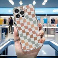 Funda de teléfono a prueba de golpes La funda transparente con diseño de azulejos a cuadros es compatible con varios modelos de , incluyendo la serie  17, 16, 15 y modelos más antiguos como el 14, 13, 12 y 11. Ofrece un diseño protector completo que es una funda de teléfono a prueba de golpes, ligera, de ajuste delgado y con parachoques suave. - 1 pieza - Ver 1