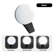 Luz de relleno LED para selfies, 1 pieza Luz de selfie portátil, Luz de relleno con clip, Lámpara de selfie para teléfono, Para teléfonos móviles y computadoras, Maquillaje, Conferencias de Zoom, Transmisión en vivo, Vlog, Selfies perfectas y videollamadas 150mAh Adecuado para selfies y transmisión en vivo, fotografía, luz portátil Selfies Transmisión en vivo Fotografía Luz portátil Luz de anillo para teléfono