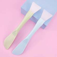 1/2/4 Pc Pastel Color Silicone Face Mask Spatula Brushes | Minimalist Style Soft Silicone Fan-Shaped Applicator | Non-Stick, Easy-Clean Skin Care Tool For Mud/Clay Masks | Perfect For Home Spa, Self-Care Routines & Travel - Multicolor - View 14