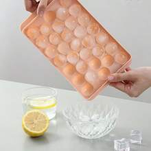 1pc Whiskey Ice Cube Mold, Round Ice Ball Maker, Cocktail And Bourbon Whiskey Ice Cube Tray, Kitchen Accessories - Multicolor - View 3