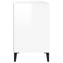Zapatero vidaXL, blanco brillante, 102x36x60 cm, madera de ingeniería. - Marrón - Ver 6
