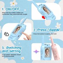 2pcs/Set Rechargeable Kids Walkie Talkie Toy With Camera And Screen, Suitable For 3-12 Years Old Boys And Girls - Multicolor - View 9