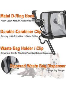 1pc Pet Training Waist Bag, Dog Training Treat Bag, Hands-Free Dog Walking Waist Bag, With Poop Bag Dispenser And Water Bottle Holder, Adjustable Waterproof Dog Treat Bag, Suitable For Pet Training And Dog Walking