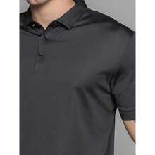 Men's Polo Shirt, Premium Lightweight And Stretchy Fabric, Imported, 100% Comfortable, Summer, Regular Fit, Buttons On The Front, Pocket, Christmas & New Year - 黑色 - 查看 3