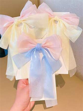 1 pieza Accesorio para el cabello hecho a mano con lazo, regalo de accesorio para el cabello etéreo