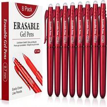 KERIFI Erasable Gel Pens 0.7mm, Red Heat Erasable Fine Point Ballpoint Pens, Make Mistakes Disappear, Gel Ink Pens With Eraser For Drawing Writing Planner Journaling Crossword Puzzles School Supplies - ColorE - View 1