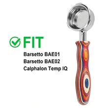 58毫米无底手柄，不锈钢三耳滤篮，意式浓缩咖啡机替换配件，兼容Barsetto BAE01、BAE02、Calphalon Temp IQ - 彩色 - 查看 10