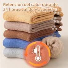 ¡Recomendado6 Pares Calcetines Térmicos de Invierno,Calcetines Lana de Invierno para Hombres y Mujer de Rizo Gruesos y Suaves,Calcetine retro casual Perfecto Tanto para Transpirable y antitranspirante¡Top de Temporada - B - Ver 5