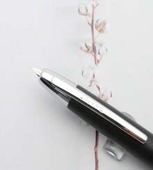 JINHAO 10 Press Fountain Pen, Retractable Metal Pen With Ink Converter (F Nib 0.5mm, Wavy Texture Matte Black) - ColorY - 查看 2