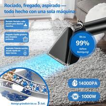 Aspiradora Para 550w Limpiar Alfombras 1.8l+1.3l 14kpa  Tapicería De Inyección Succión 5in1 electrodomesticos cable de alimentación con 5 accesorios Para Hogar O Auto Oficina - Blanco - Ver 4